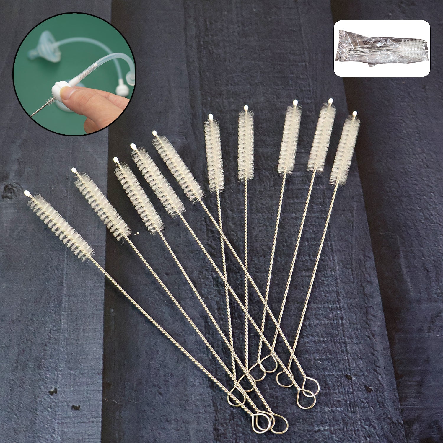 Straw & Bottle Cleaning Brush Set (10 Pc) Straw & Bottle Cleaning Brush Set (10 Pc)